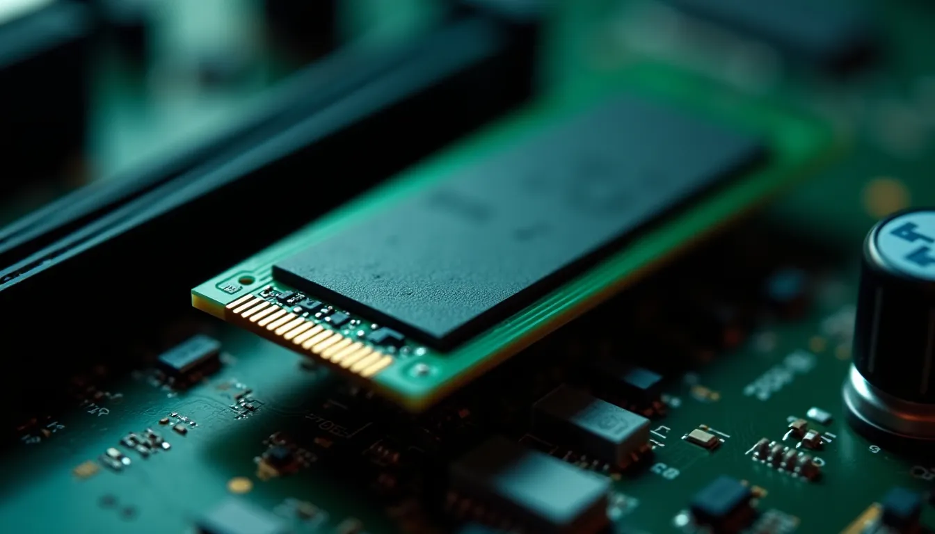 SSD M.2 inséré sur une carte mère
